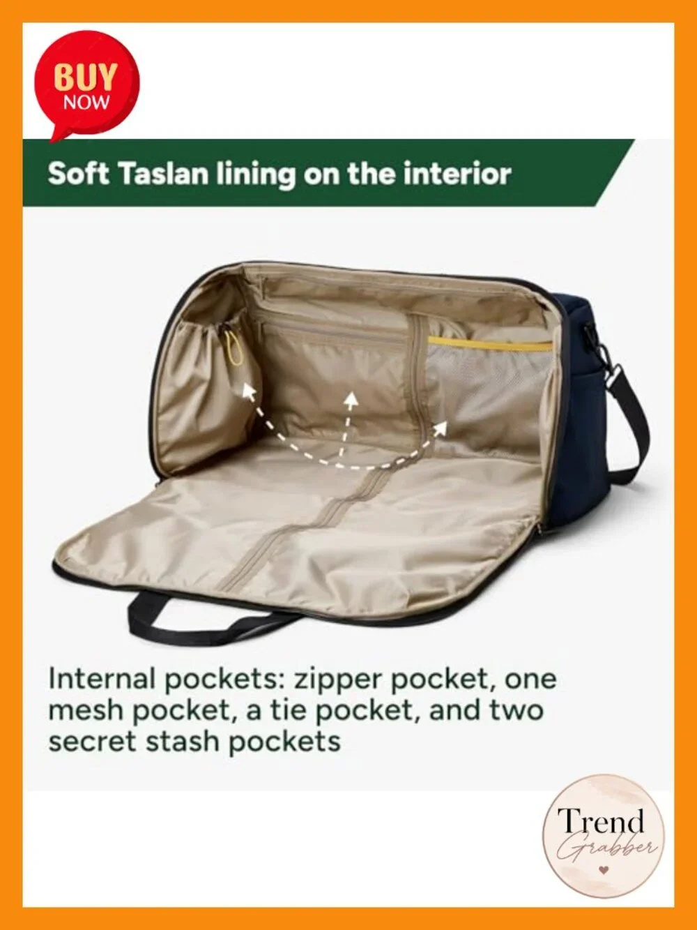 Convertible 2-in-1 Garment Duffel 45L Weekender Ballistic Nylon Carry-On Suit